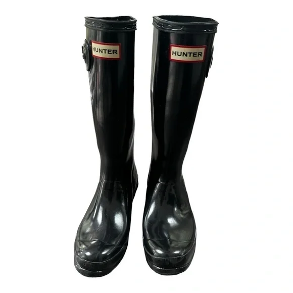 Hunter Original Gloss Black Rain Boot Women’s Size 5 - Picture 4 of 16